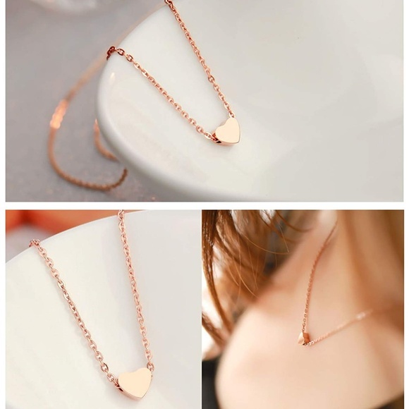 ❤️4 for $20 Sale❤️Rose Mini Heart Pendant Necklace - Picture 4 of 5